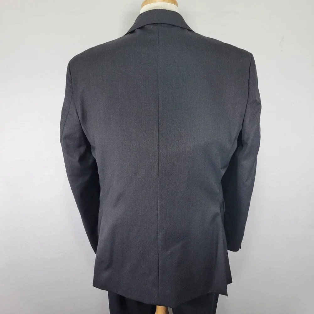 Pronto Uomo Platinum Men's Sport Coat Blazer Two‎ Button Charcoal Gray 44R Wool